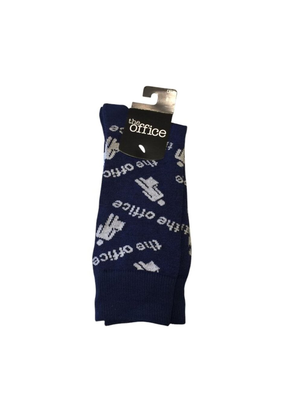 the office Men's Crew Socks Man Briefcase Blue Gray Size 8-12 Bioworld
